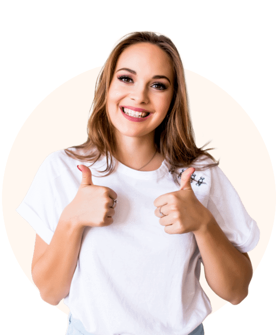 image of a girl with thumbs up